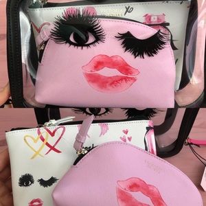 Victoria’s Secret Makeup Pouch Set Eyelashes Lips
